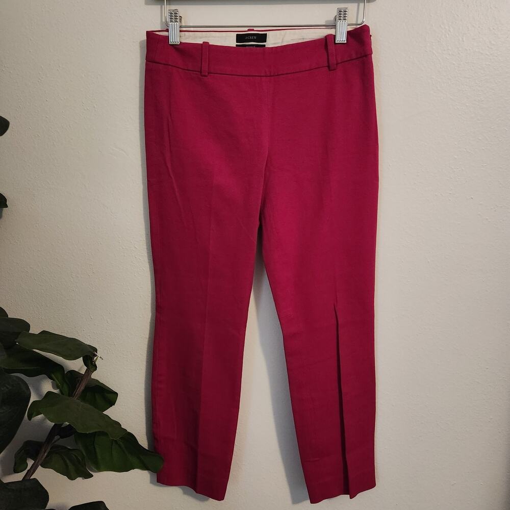 J Crew Petite Minnie Hot Pink Dress Pants Size 0P